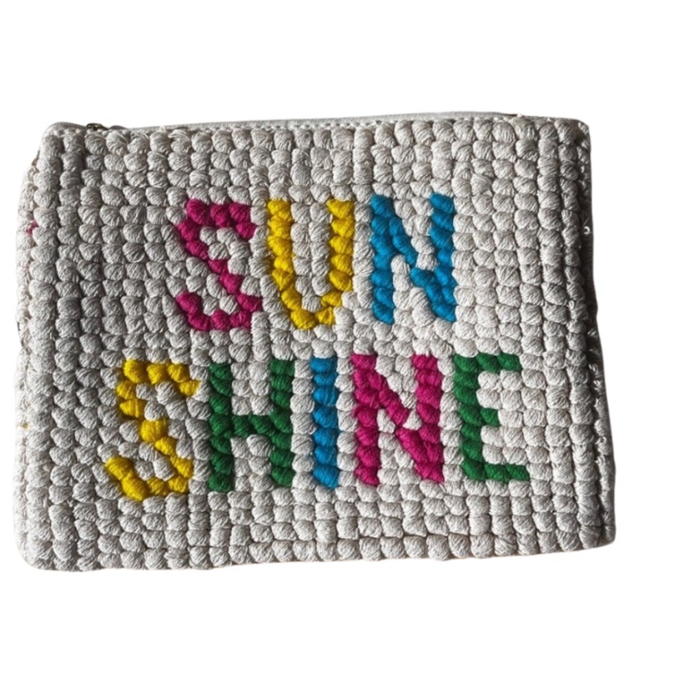 2/$20 NWT Cute handmade SUNSHINE pouch